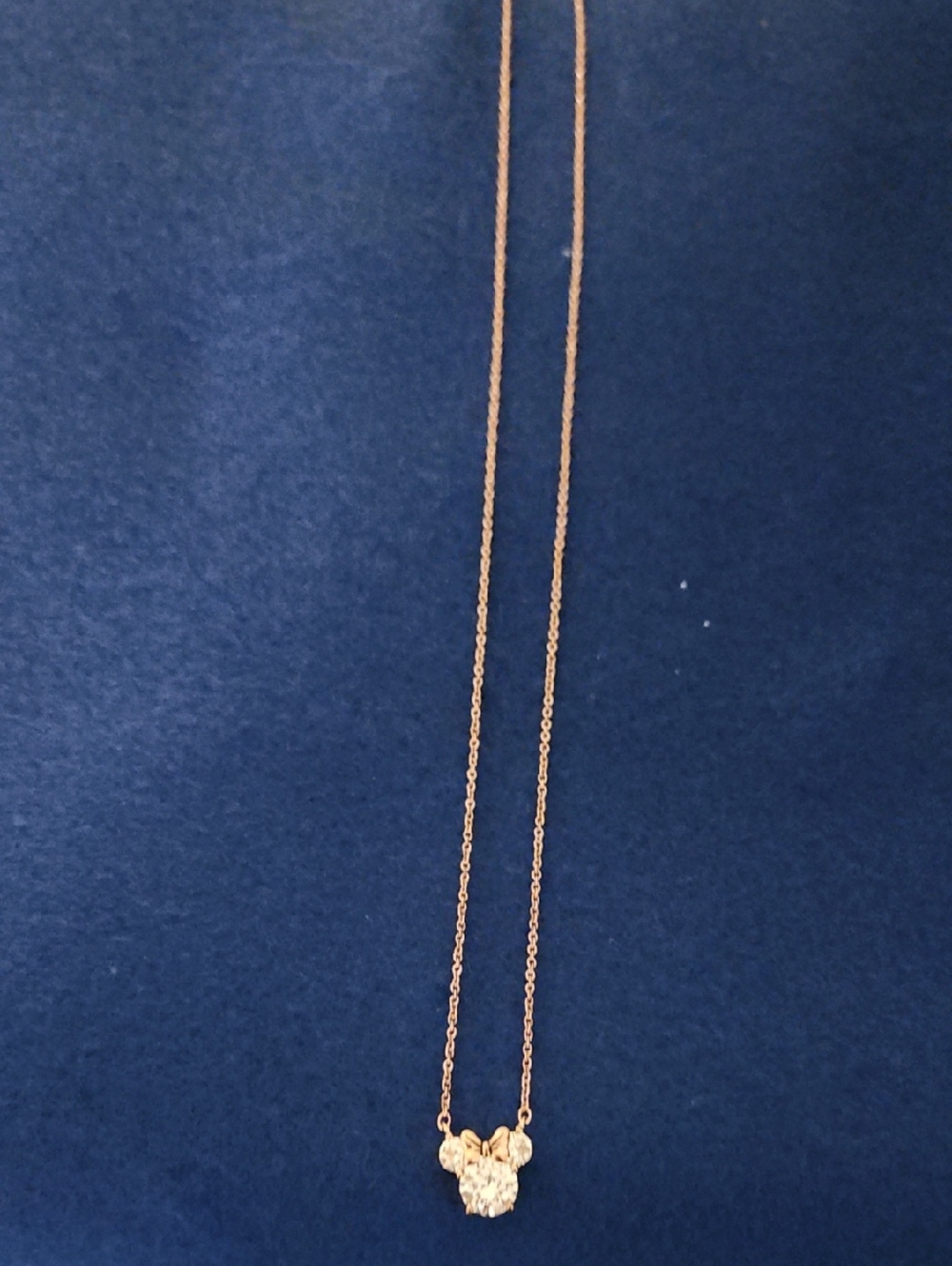 Disney Rose Gold Mickey Crystal Pendant Necklace